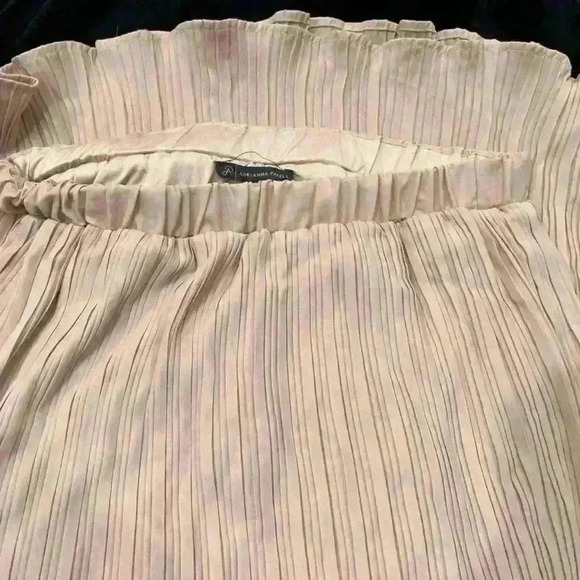 Adrianna Papell Dresses & Skirts - Adrianna Papell pull on champagne pink pleated skirt medium new nwt